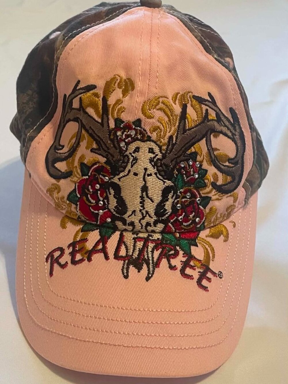 REALTREE Women’s Embroidered Pink Camo Hat, One Size
